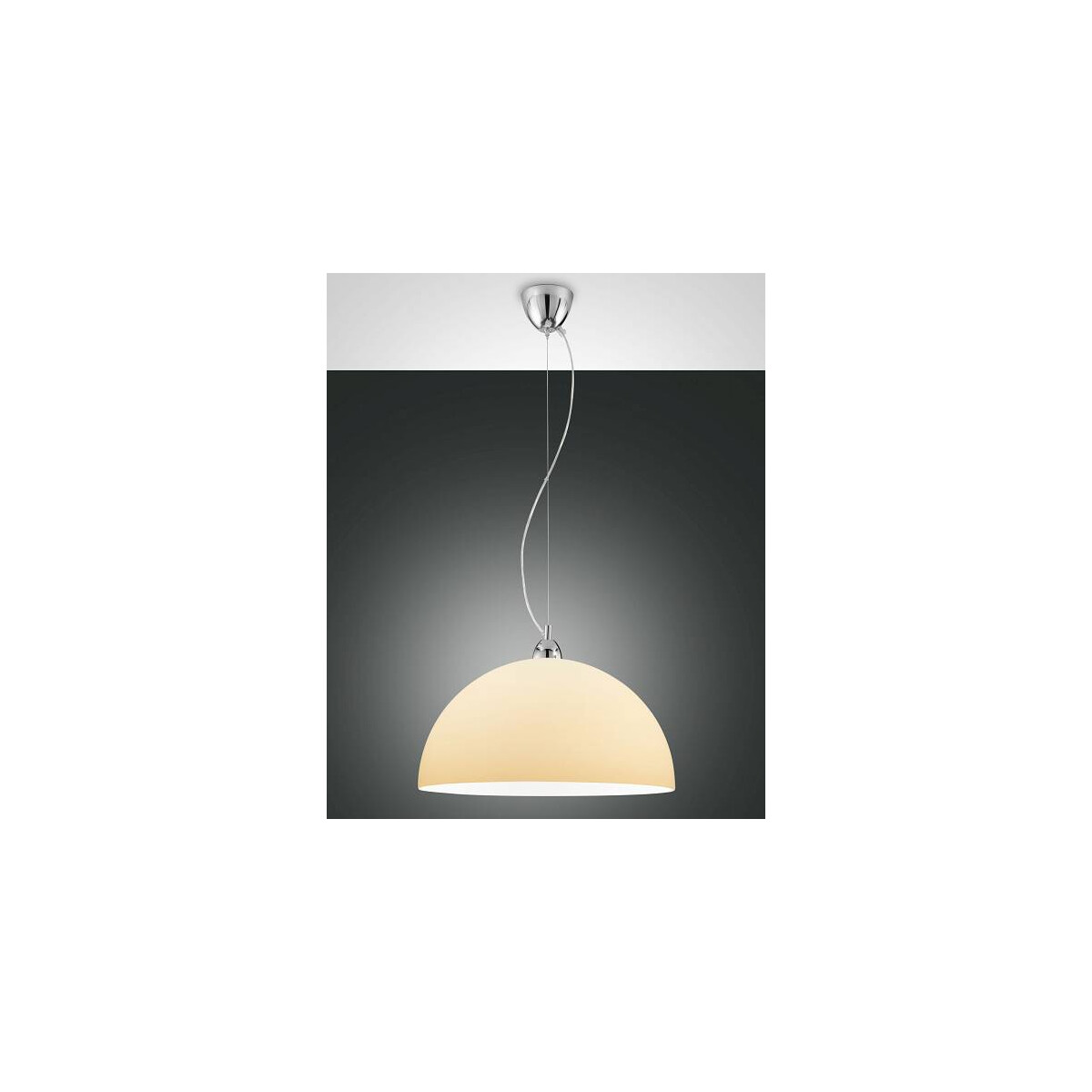 Fabas Luce Nice Pendelleuchte E27 1X60W Metall und zentrifugiertes Glas Amber