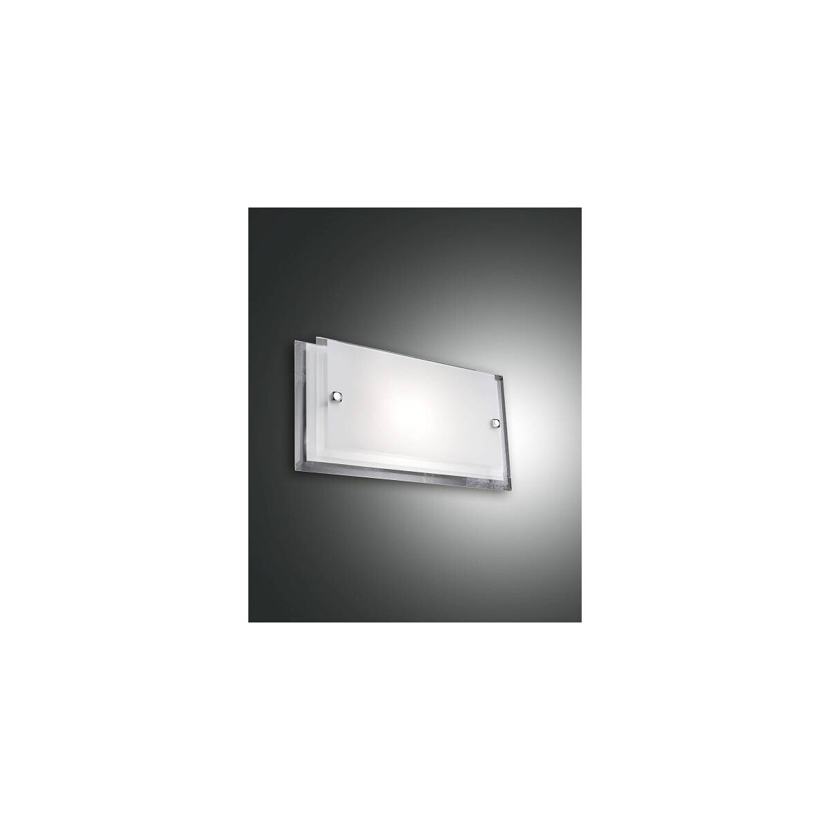 Fabas Luce Maggie Wandleuchte E27 1X60W Metall und Glas Weiss