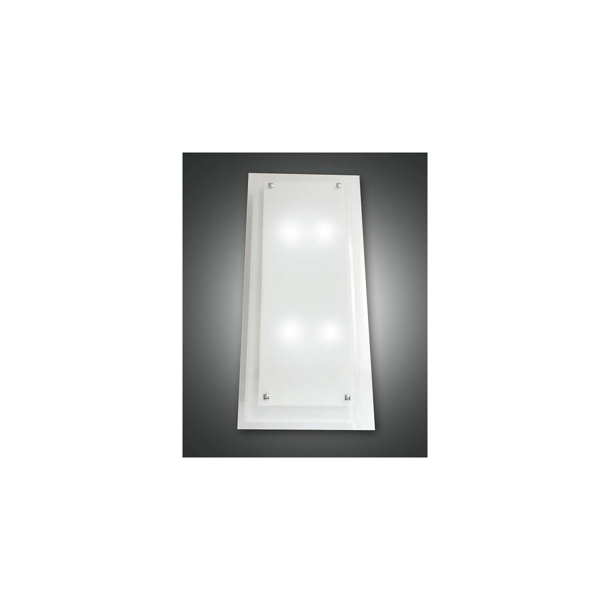 Fabas Luce Maggie Wandleuchte E27 2X60W Metall und Glas Weiss