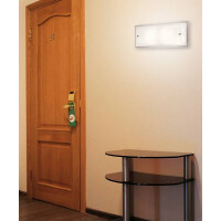 Fabas Luce Maggie Wandleuchte E27 2X60W Metall und Glas Weis
