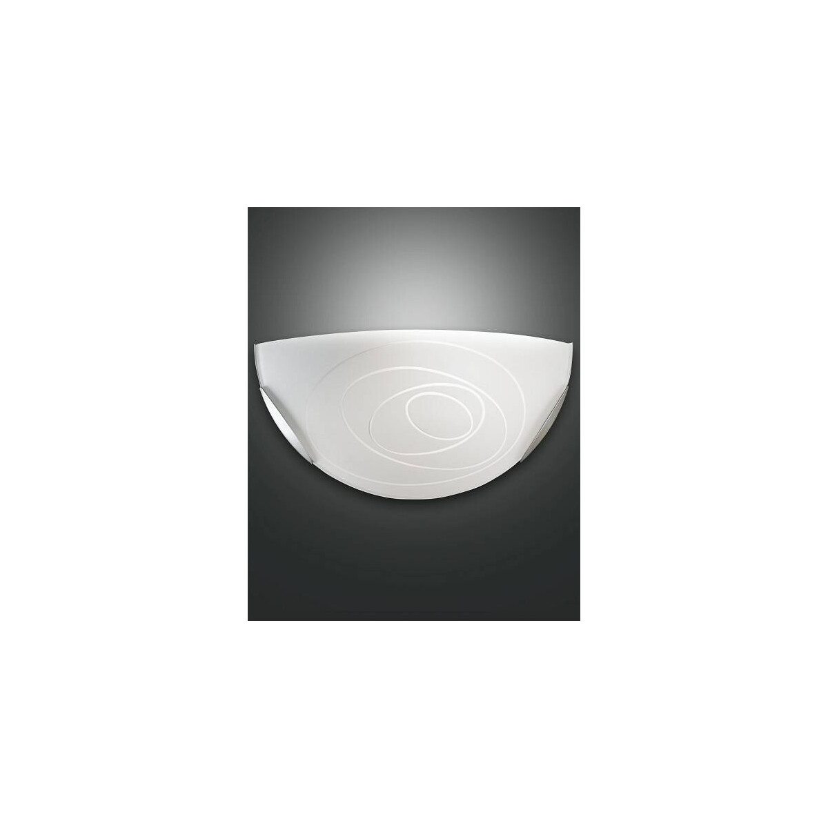 Fabas Luce Kent Wandleuchte E27 1X60W Metall und Glas Weiss