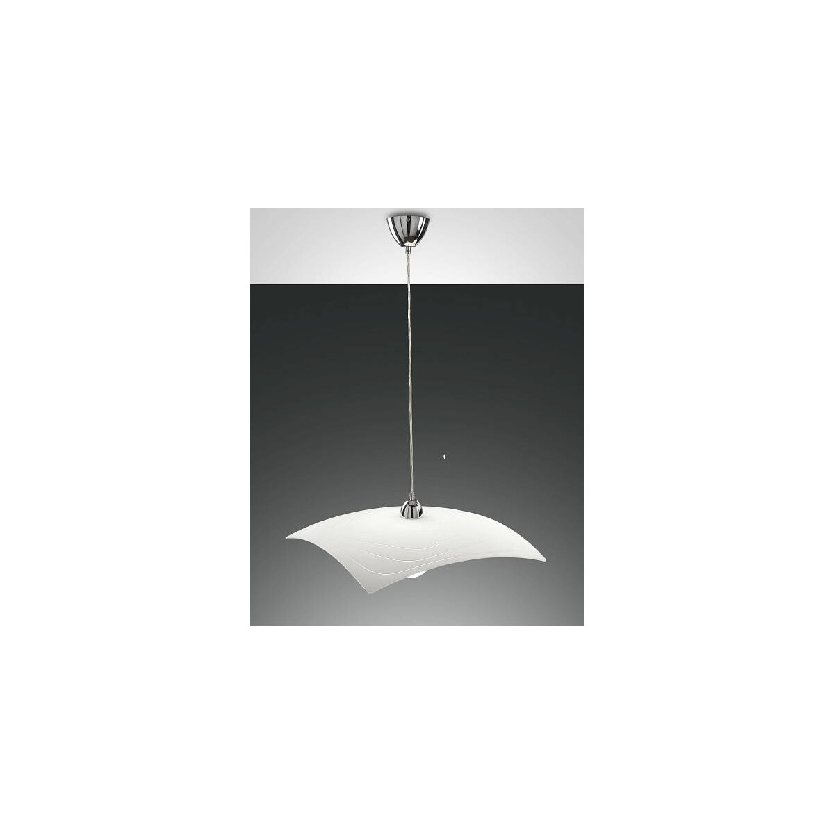 Fabas Luce Lynn Pendelleuchte E27 1X75W Metall und Glas Weiss