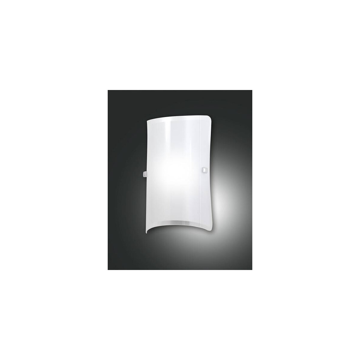 Fabas Luce Milton Wandleuchte E27 1X60W Metall und Glas Weiss