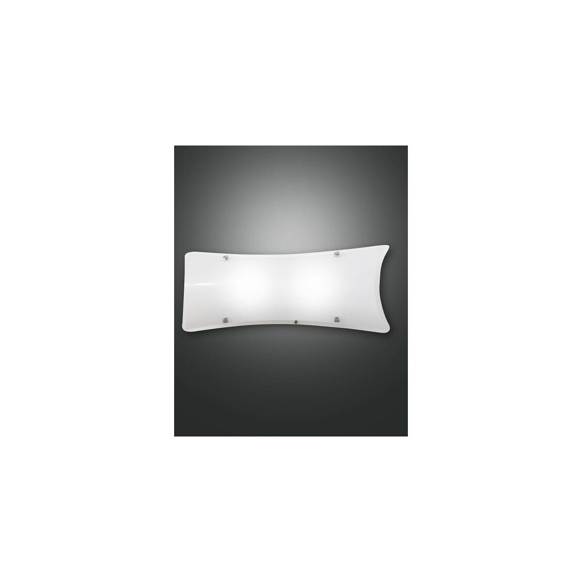 Fabas Luce Milton Wandleuchte E27 2X60W Metall und Glas Weiss