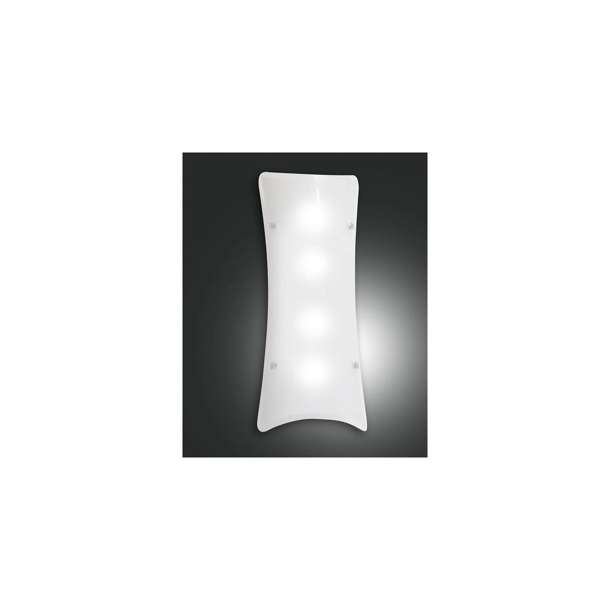 Fabas Luce Milton Deckenleuchte E27 4X40W Metall und Glas Weiss