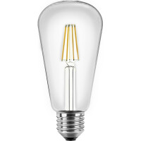 LED ST64 4W E27 470lm WW, Glas (klar) gallery