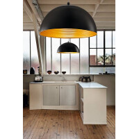 Fabas Luce Dingle Pendelleuchte E27 1X60W Metall Schwarz/Gol