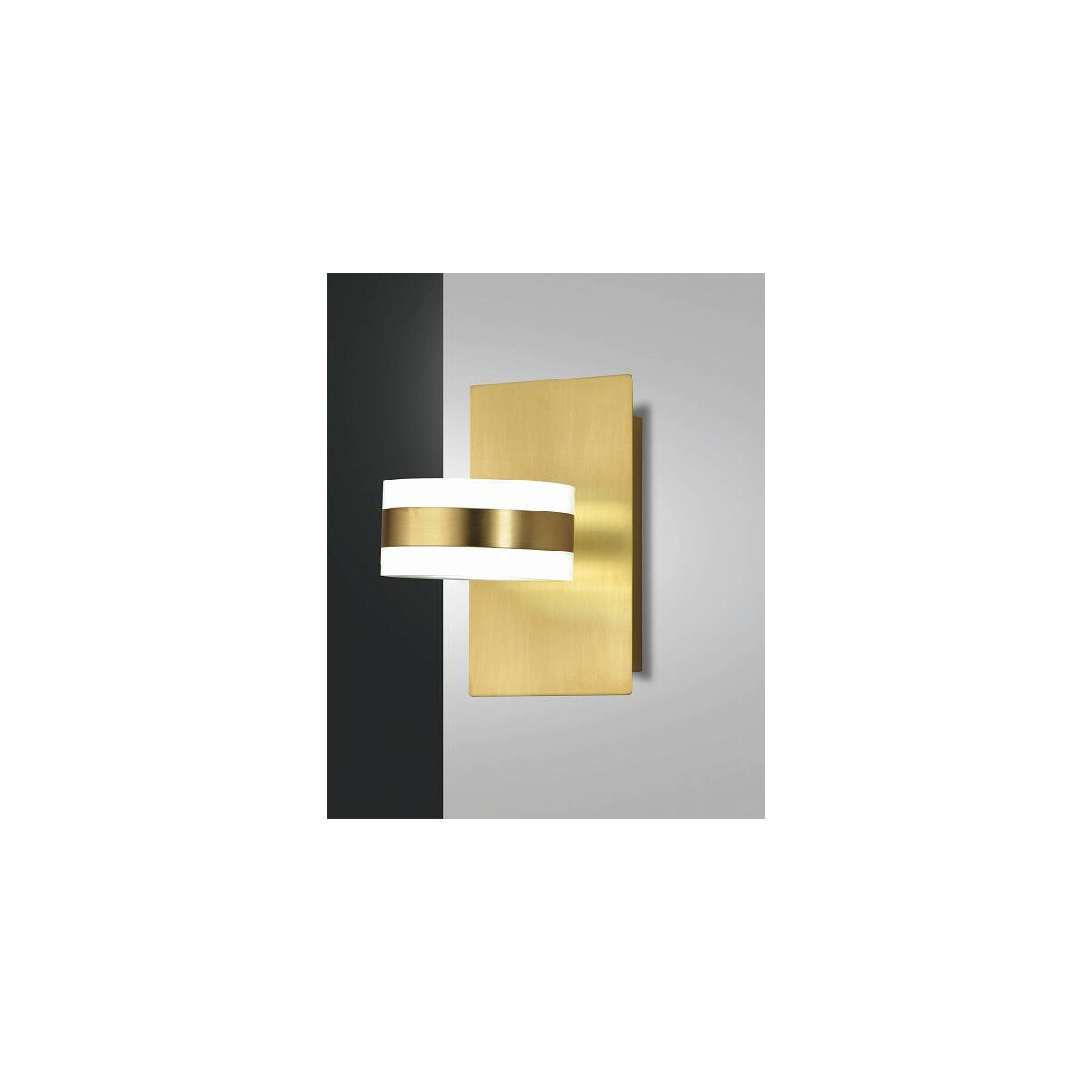 Fabas Luce Dunk Wandleuchte LED 2x8W Metall- und Methacrylat Messing satiniert