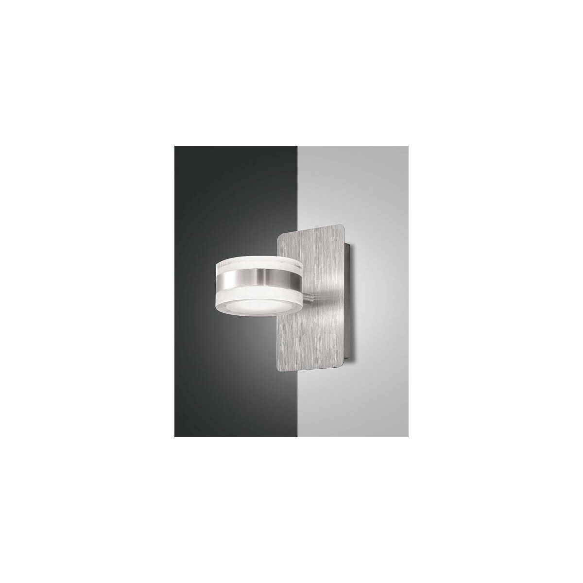 Fabas Luce Dunk Wandleuchte LED 2x8W Metall- und Methacrylat Aluminium gebuerstet