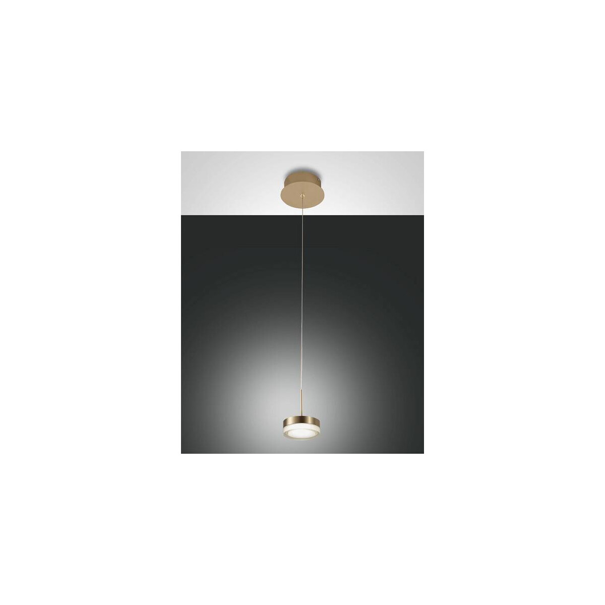 Fabas Luce Dunk Pendelleuchte LED 1x8W Metall- und Methacrylat Messing satiniert