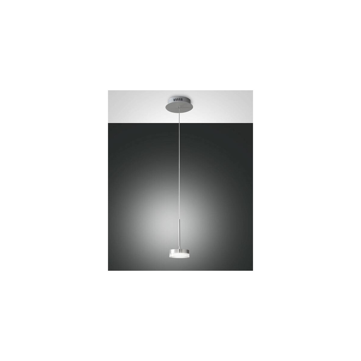 Fabas Luce Dunk Pendelleuchte LED 1x8W Metall- und Methacrylat Aluminium gebuerstet