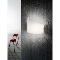 Fabas Luce Moa Wandleuchte E27 1X75W Metall und Glas Weiss 2