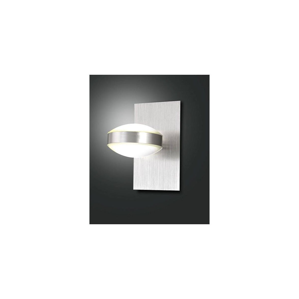 Fabas Luce Mill Wandleuchte LED 2x8W Metall- und Methacrylat Nickel satiniert
