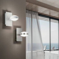 Fabas Luce Mill Wandleuchte LED 2x8W Metall- und Methacrylat