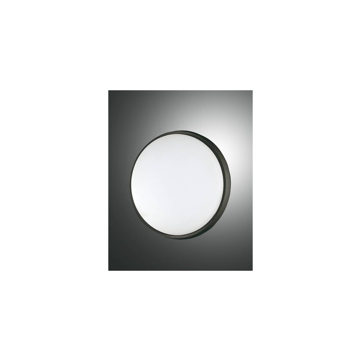 Fabas Luce Olly Deckenleuchte LED 23W Aluminium und Polycarbonat Schwarz