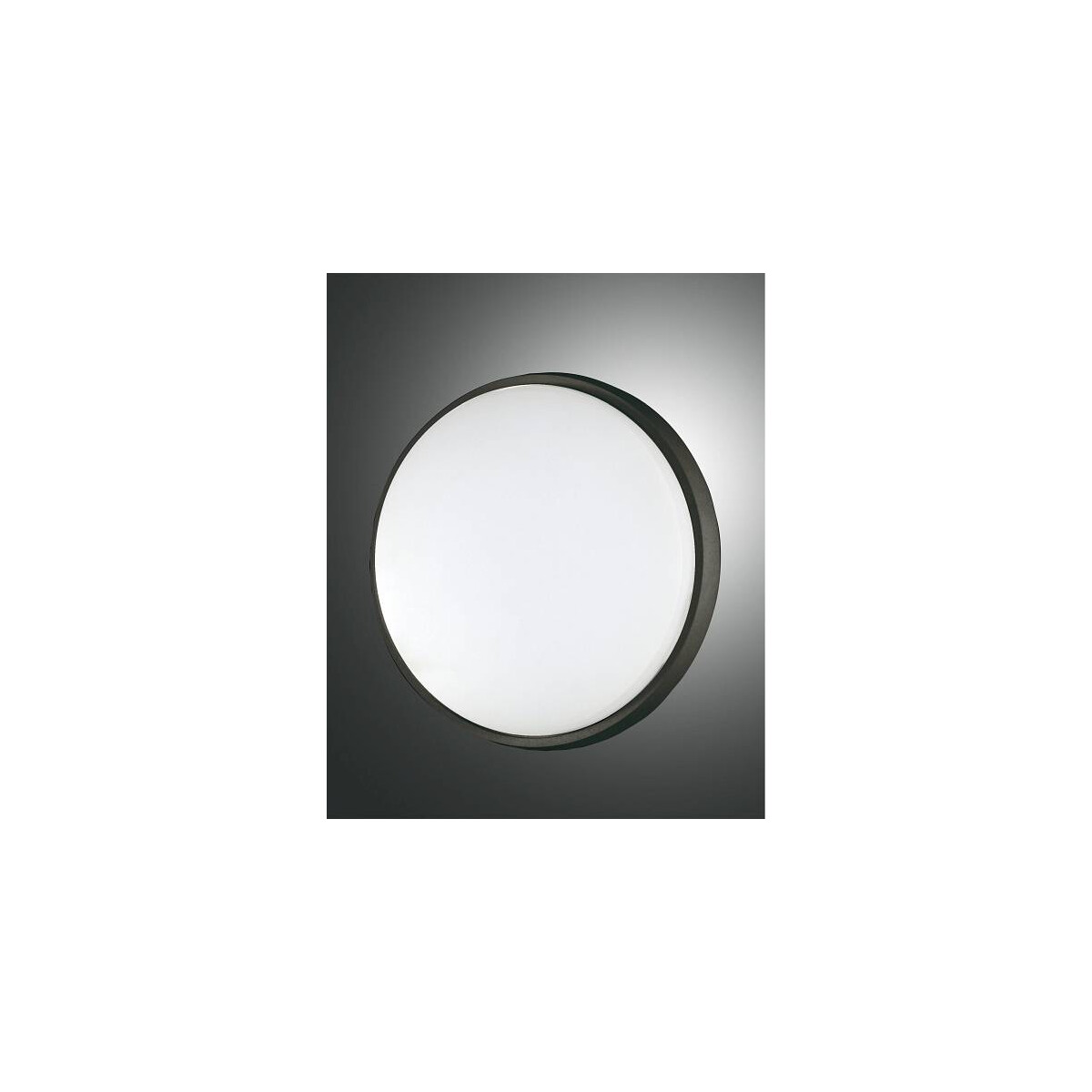 Fabas Luce Olly Deckenleuchte LED 30W Aluminium und Polycarbonat Schwarz