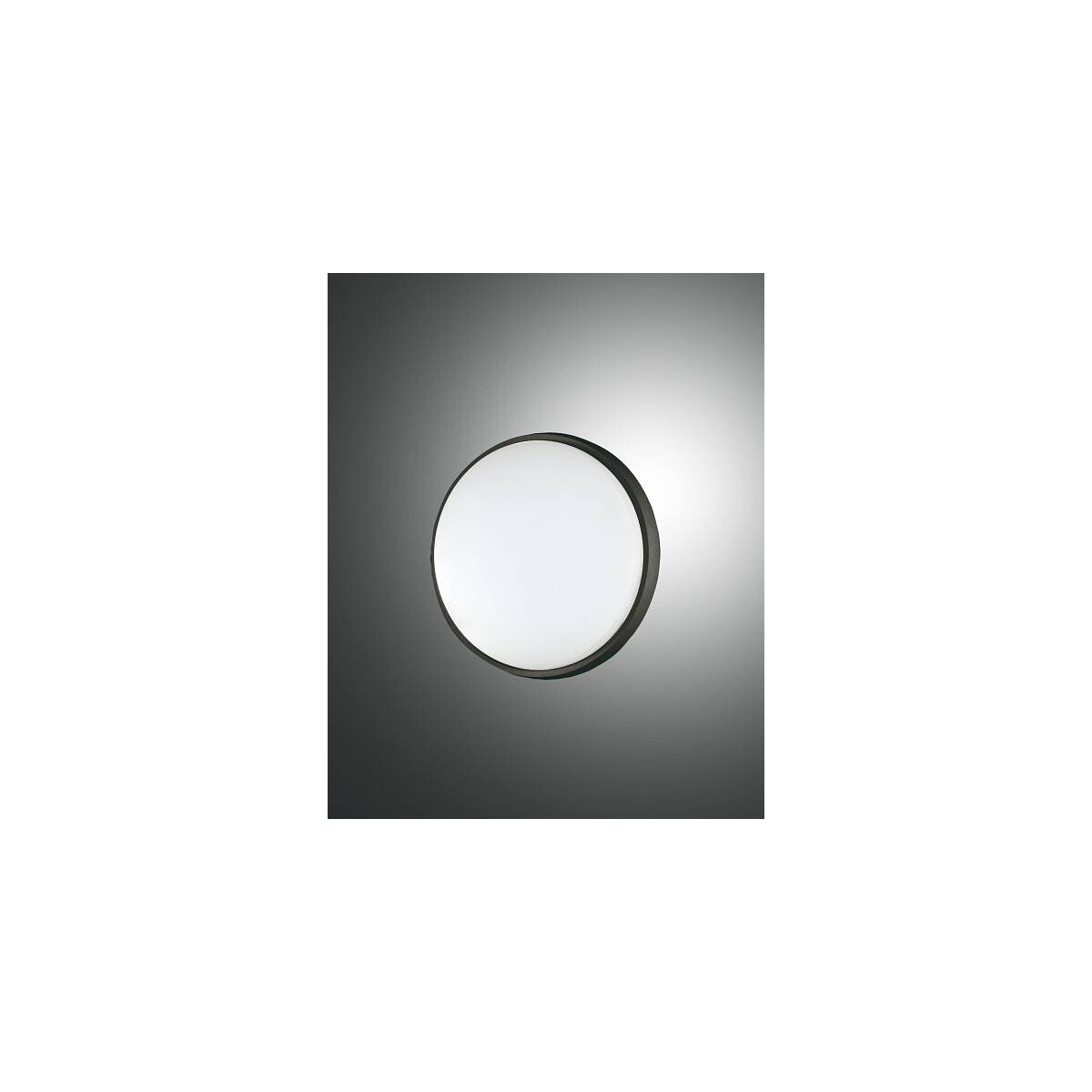 Fabas Luce Olly Deckenleuchte LED 10W Aluminium und Polycarbonat Schwarz
