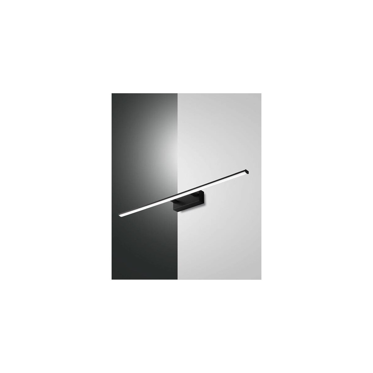 Fabas Luce Nala Wandleuchte LED 1x15W Metall- und Methacrylat Schwarz