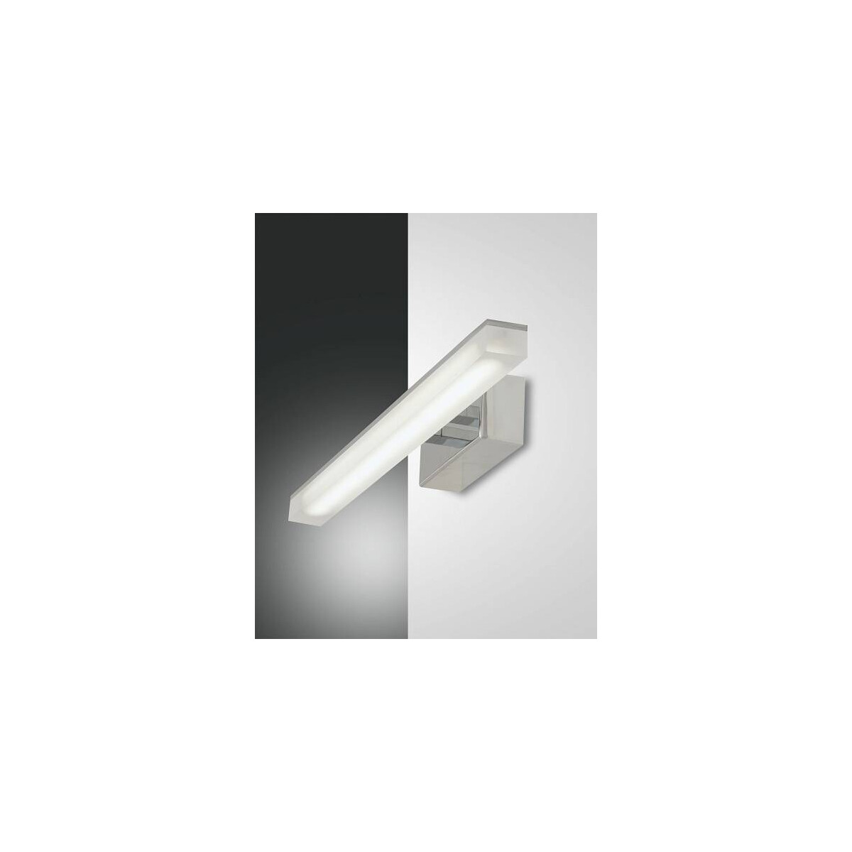 Fabas Luce Saura Wandleuchte LED 1x 10W Metall- und Methacrylat Verchromt