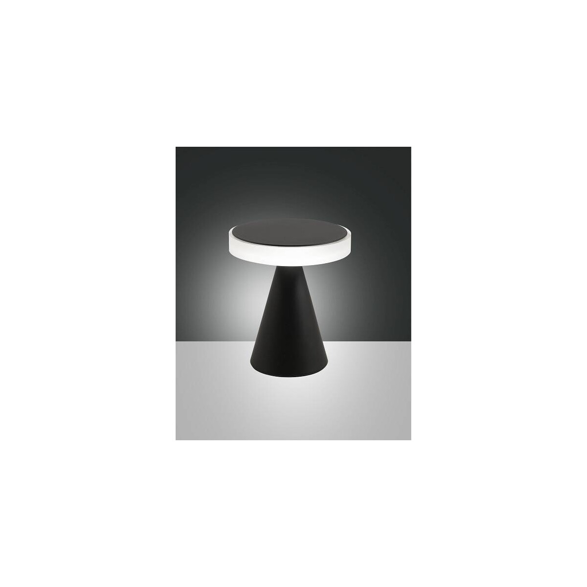 Fabas Luce Neutra Tischleuchte LED 1x8W Metall- und Methacrylat Schwarz