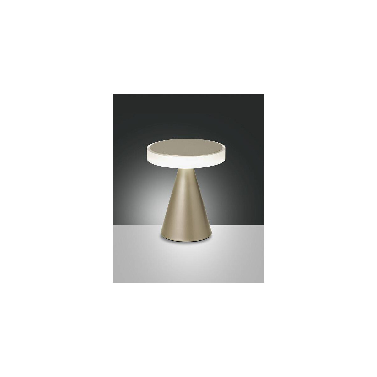 Fabas Luce Neutra Tischleuchte LED 1x8W Metall- und Methacrylat Gold edelmatt