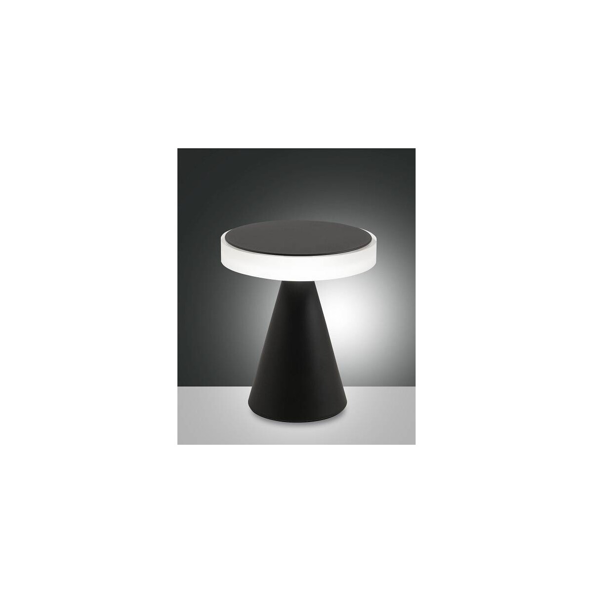 Fabas Luce Neutra Tischleuchte LED 1x12W Metall- und Methacrylat Schwarz