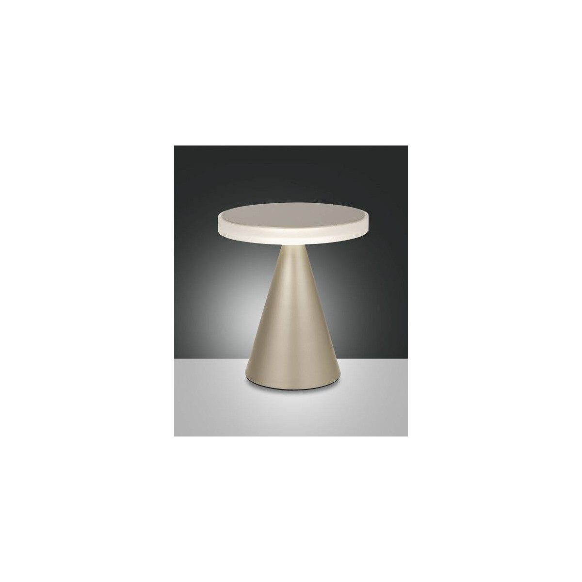 Fabas Luce Neutra Tischleuchte LED 1x12W Metall- und Methacrylat Gold edelmatt