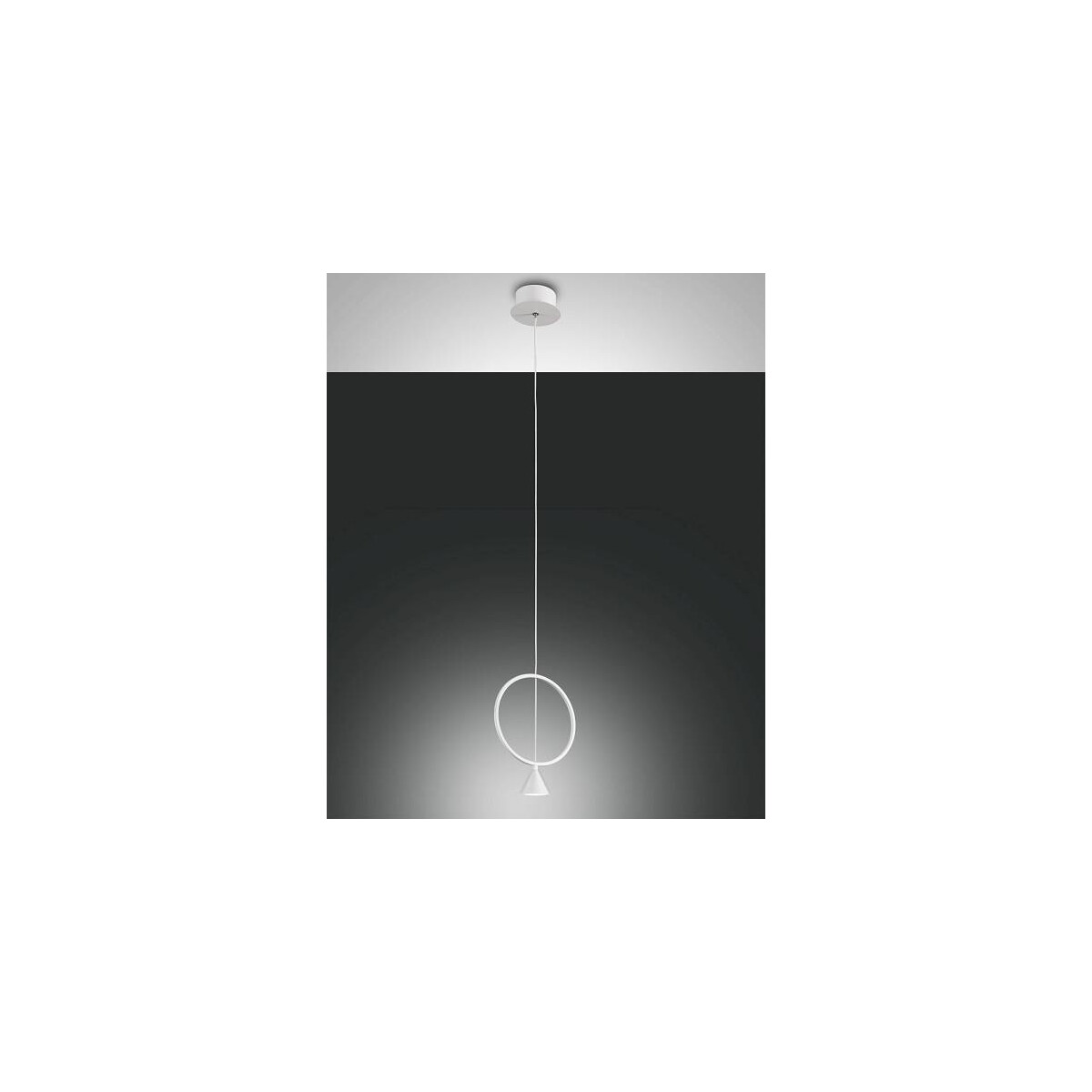 Fabas Luce Sirio Pendelleuchte LED 1x8W Metall- und Methacrylat Weiss