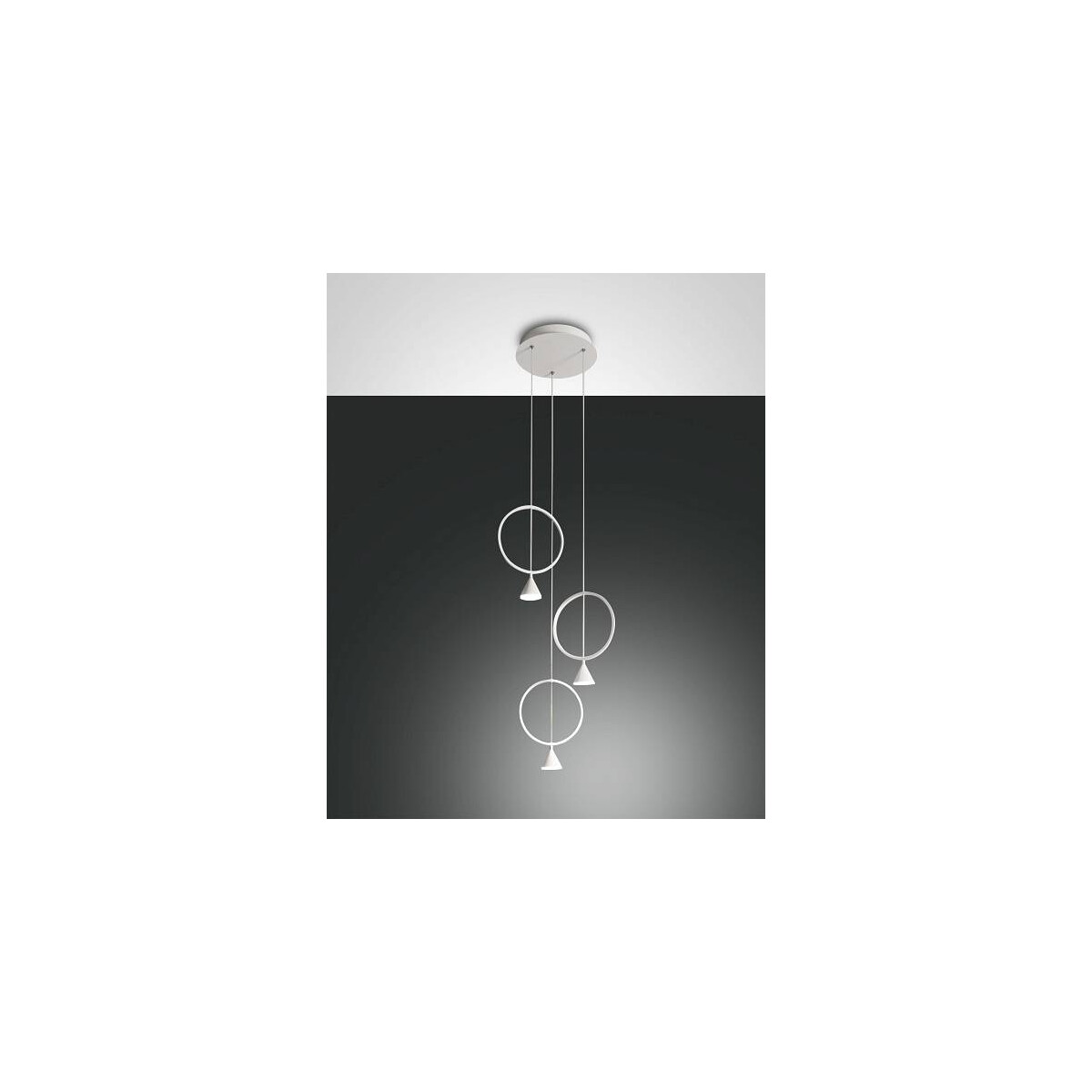 Fabas Luce Sirio Pendelleuchte LED 3x8W Metall Weiss