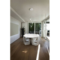 Fabas Luce Sirio Pendelleuchte LED 3x8W Metall Weiss 2