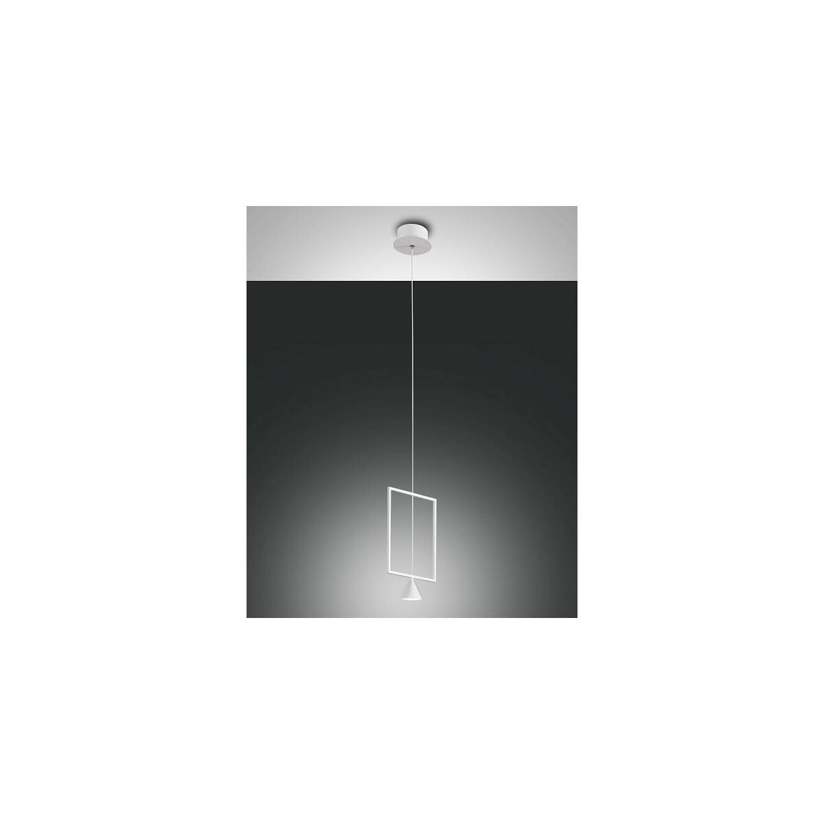 Fabas Luce Sirio Pendelleuchte LED 1x8W Metall- und Methacrylat Weiss