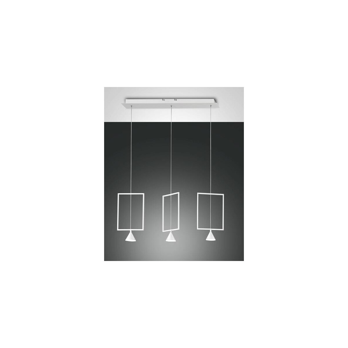 Fabas Luce Sirio Pendelleuchte LED 3x8W Metall Weiss