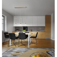 Fabas Luce Sirio Pendelleuchte LED 3x8W Metall Gold edelmatt