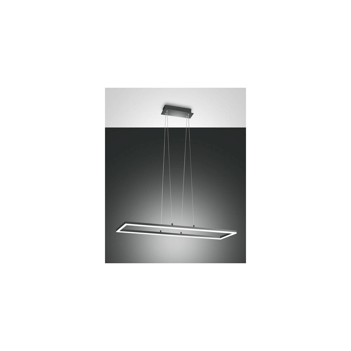 Fabas Luce Bard Pendelleuchte 4000K LED 1x52W Metall- und Methacrylat anthrazit