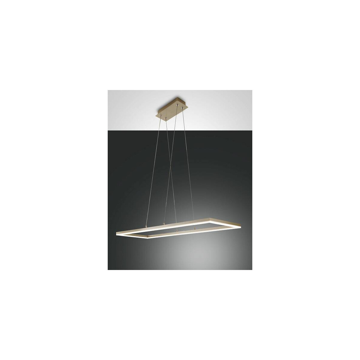 Fabas Luce Bard Pendelleuchte LED 1x52W Metall- und Methacrylat Gold edelmatt