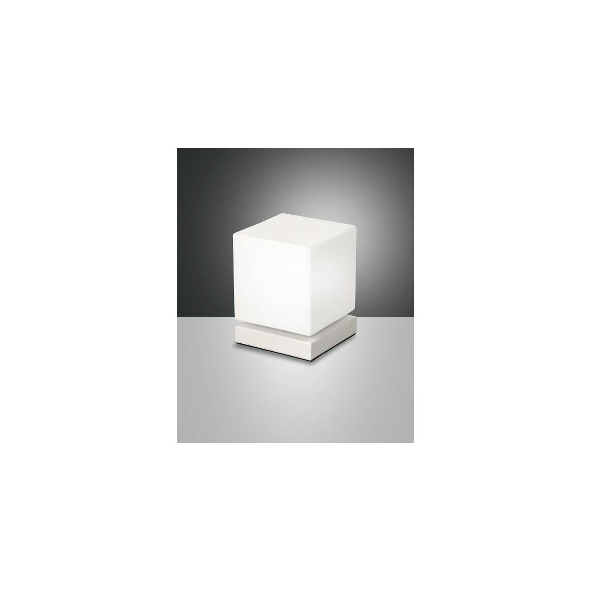 Fabas Luce Brenta Tischleuchte LED 1x6W Metall und geblasenes Glas Weiss