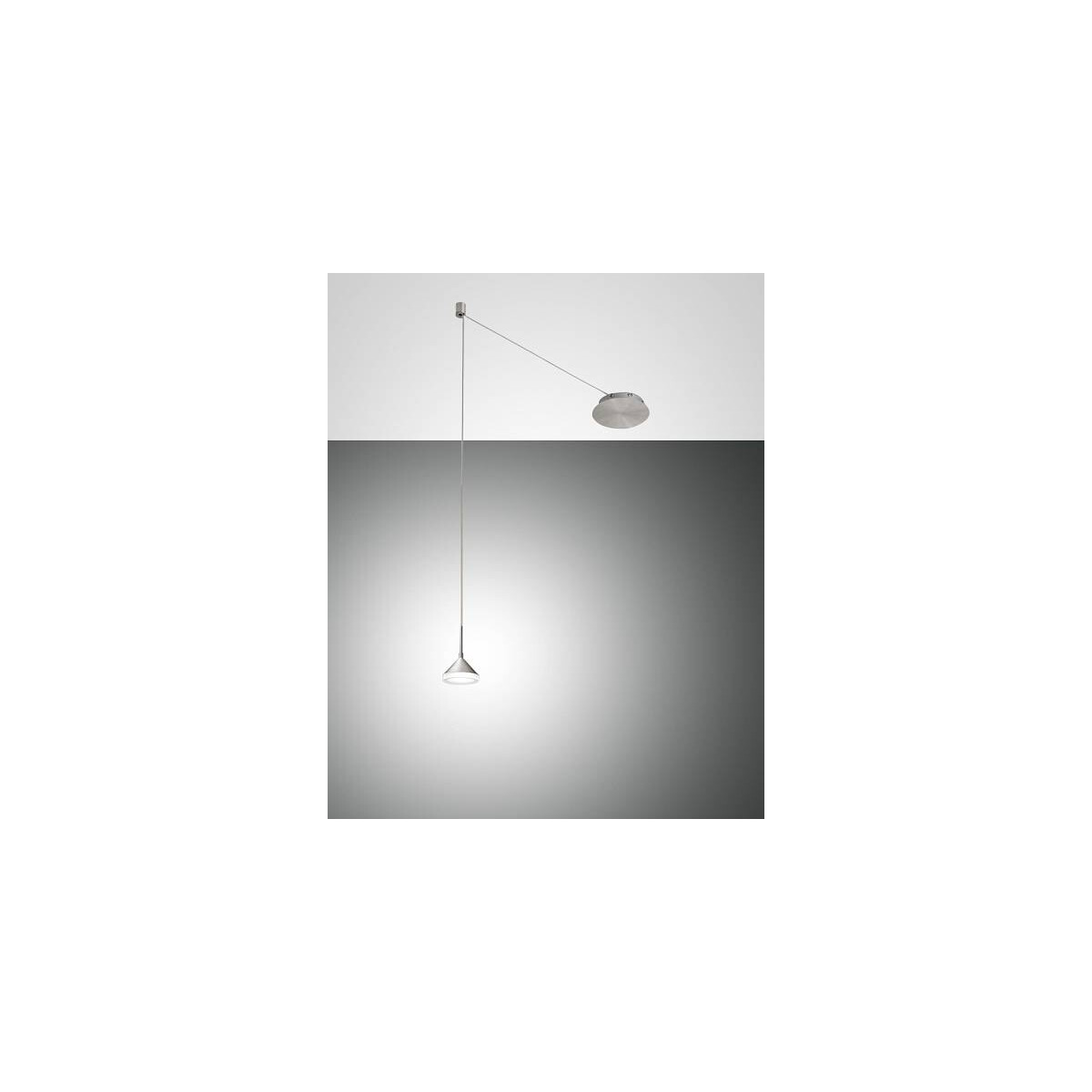 Fabas Luce Isabella Pendelleuchte LED 1x8W Metall- und Methacrylat Aluminium satiniert