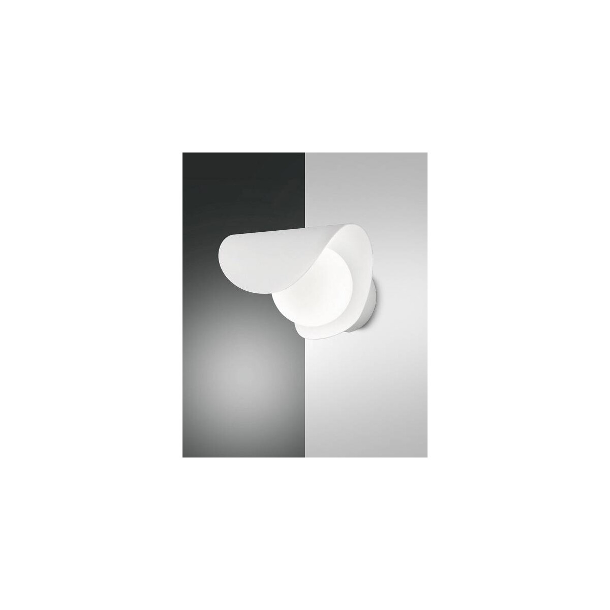 Fabas Luce Adria Wandleuchte LED 1x6W Metall und geblasenes Glas Weiss