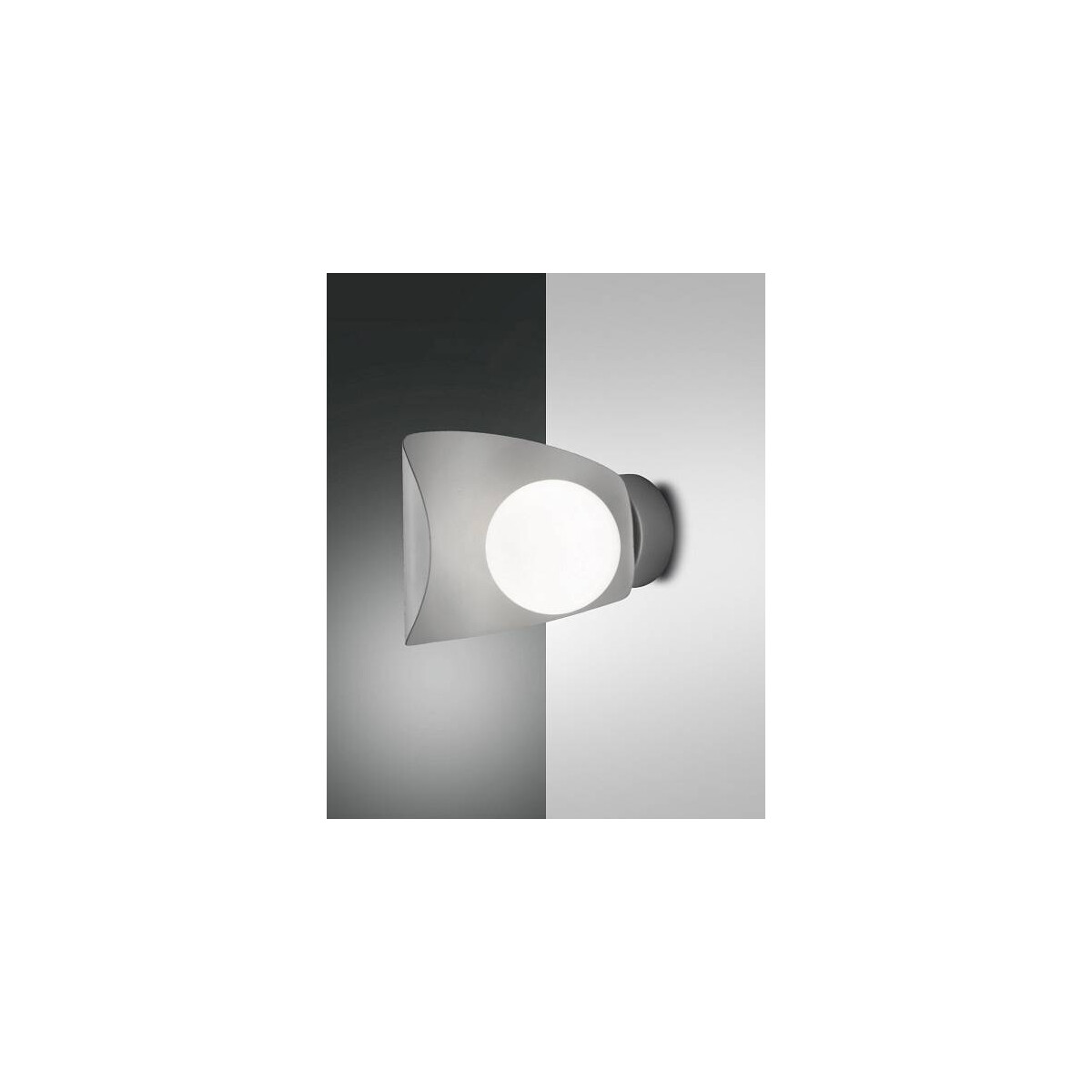 Fabas Luce Adria Wandleuchte LED 1x6W Metall und geblasenes Glas Silber