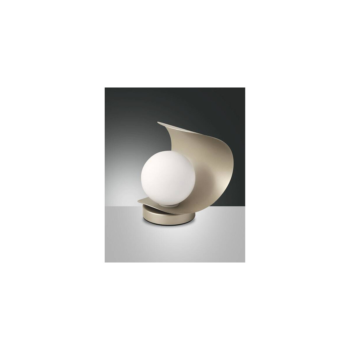 Fabas Luce Adria Tischleuchte LED 1x6W Metall und geblasenes Glas Gold edelmatt