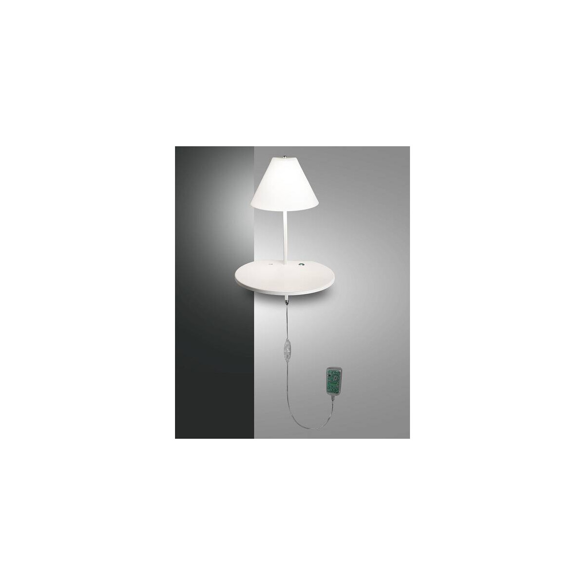 Fabas Luce Goodnight Wandleuchte LED 1x8W Metall und geblasenes Glas Weiss