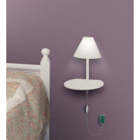 Fabas Luce Goodnight Wandleuchte LED 1x8W Metall und geblase