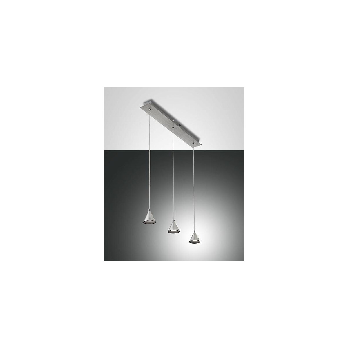 Fabas Luce Delta Pendelleuchte LED 3x8W Metall Aluminium satiniert