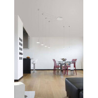 Fabas Luce Susanna Pendelleuchte LED 6x8W Metall und Glas We
