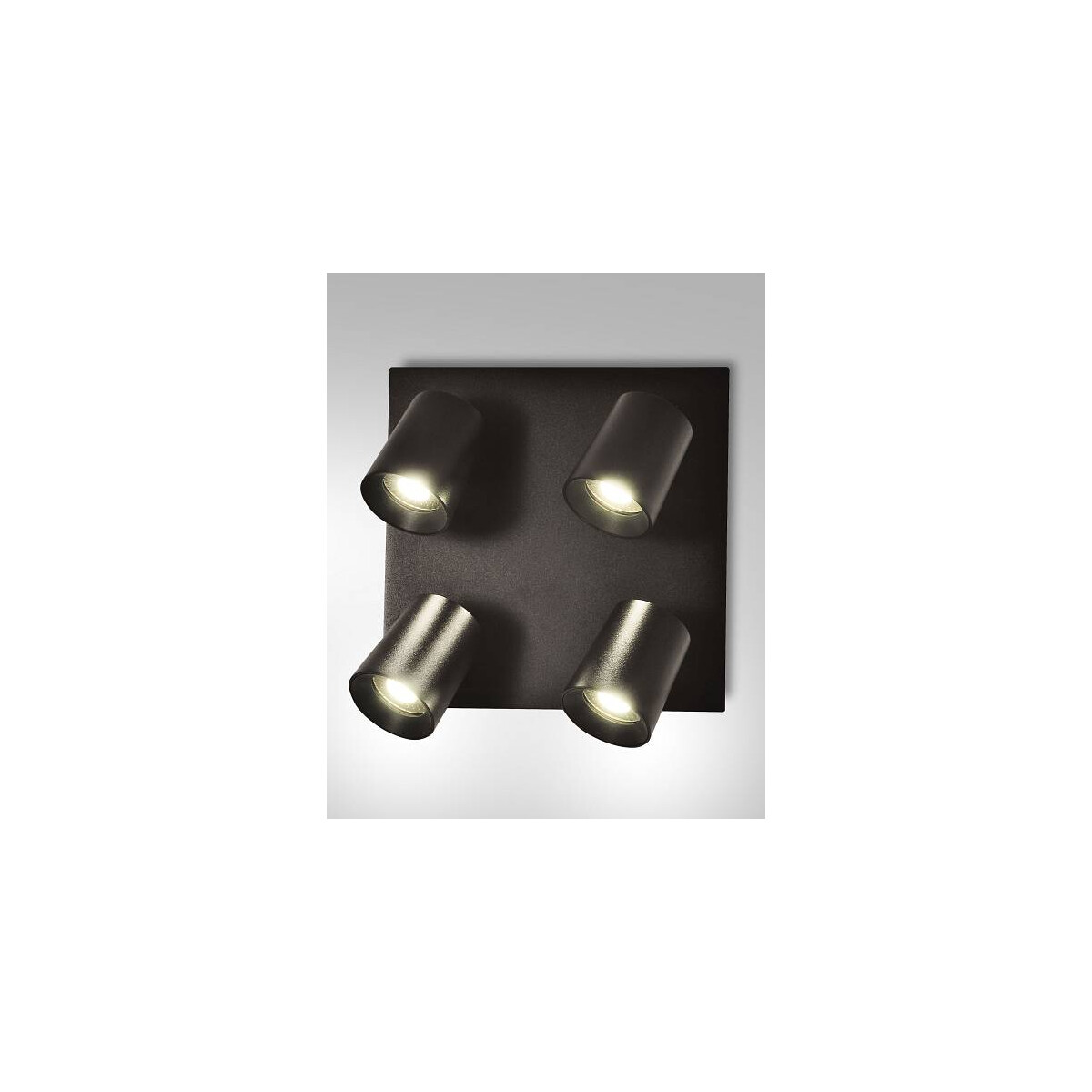 Fabas Luce Modo Spot GU10 4X35W Aluminiumdruckguss Schwarz