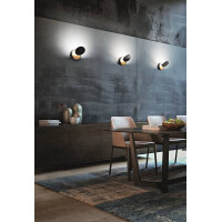 Fabas Luce Ara Wandleuchte LED 12W Metall- und Methacrylat S