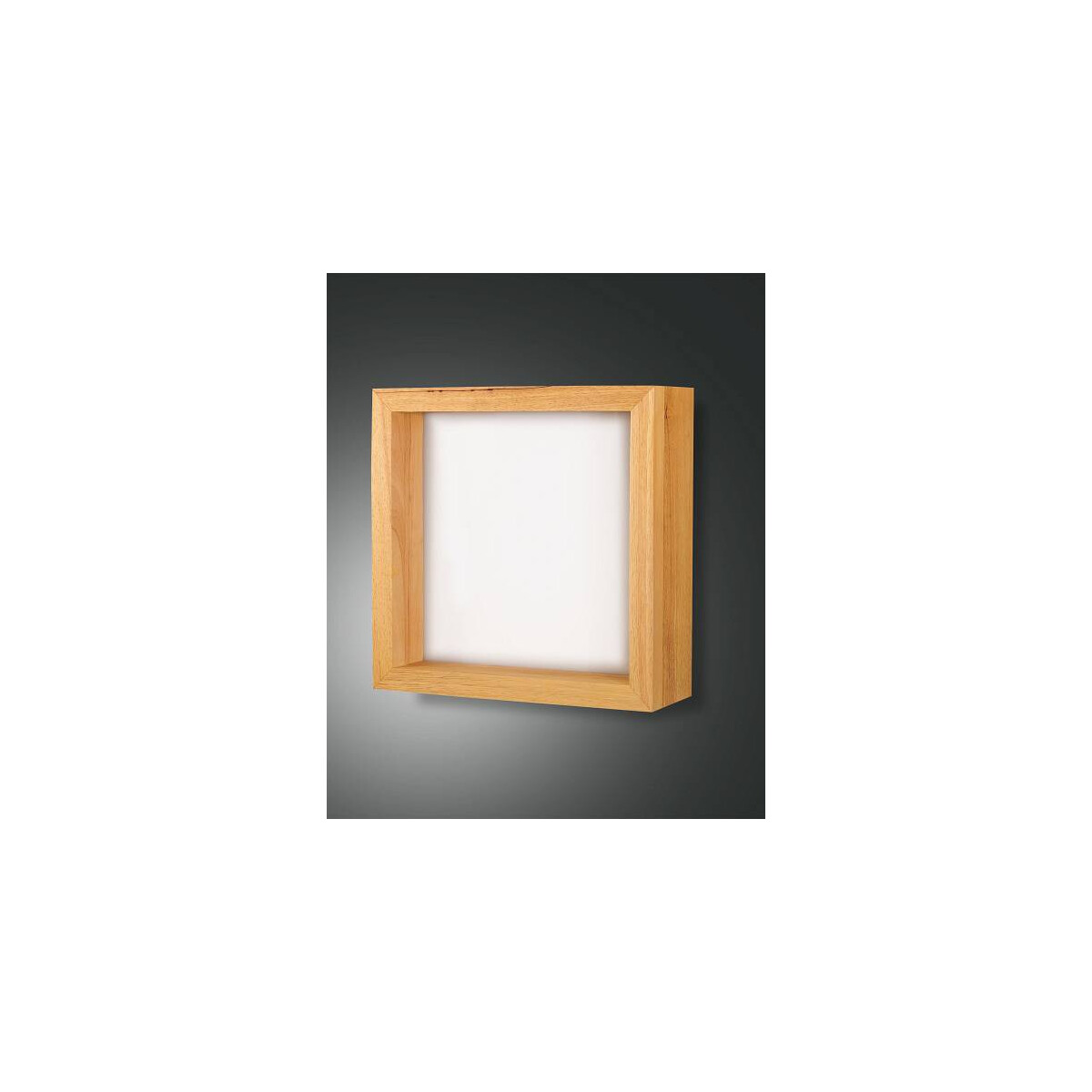 Fabas Luce Window Wandleuchte LED 1x29W Metall und Holz mit Glas Eichenholz