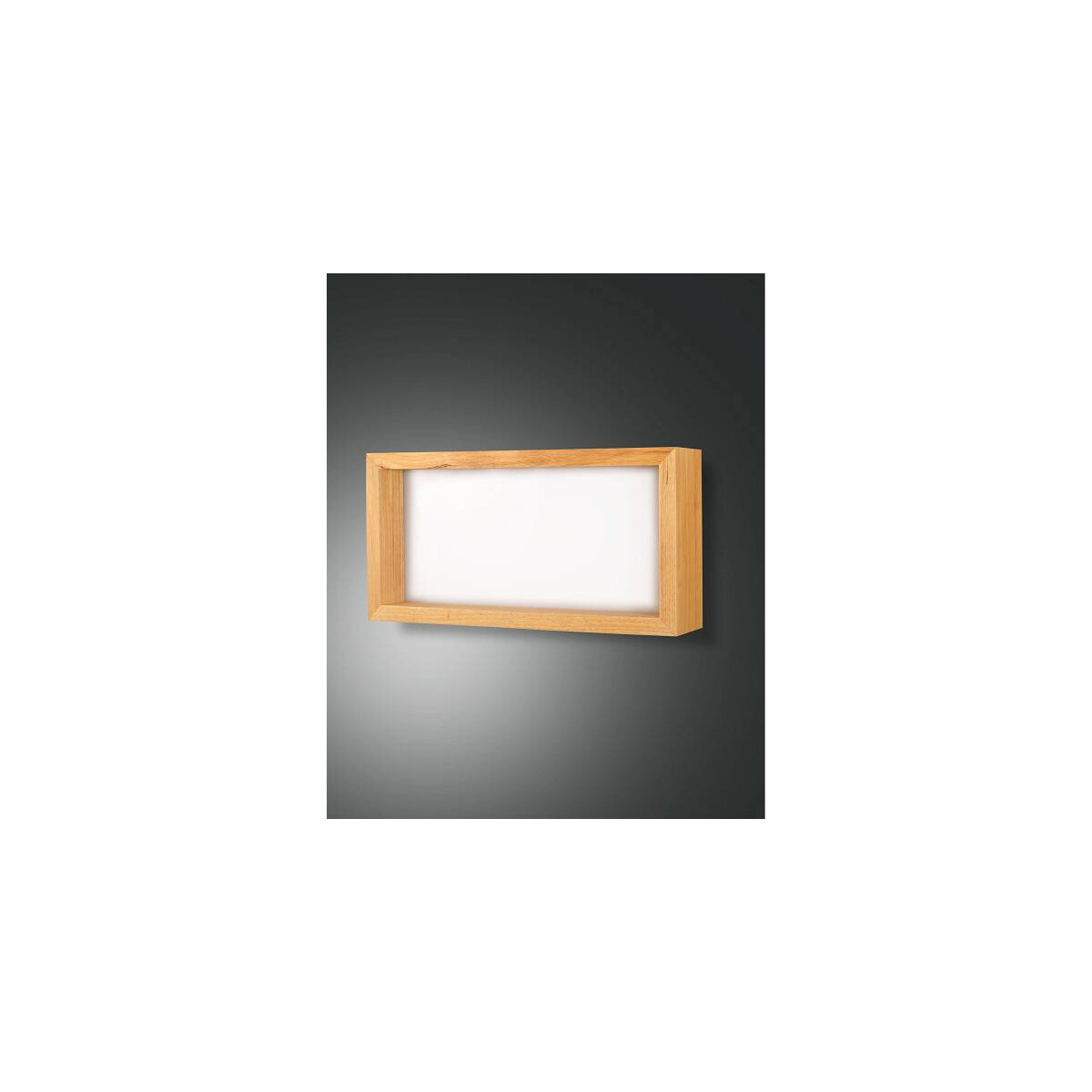 Fabas Luce Window Wandleuchte LED 1x35W Metall und Holz mit Glas Eichenholz