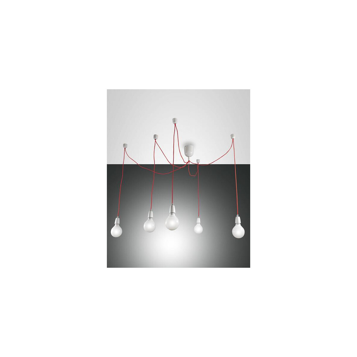 Fabas Luce Blog Pendelleuchte E27 5X60W Metall Weiss