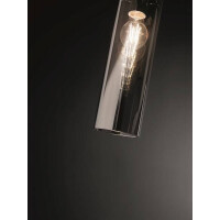 Fabas Luce Sintesi Pendelleuchte E27 1X60W Metall und Borsil